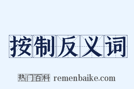 按制反义词是什么意思的图片